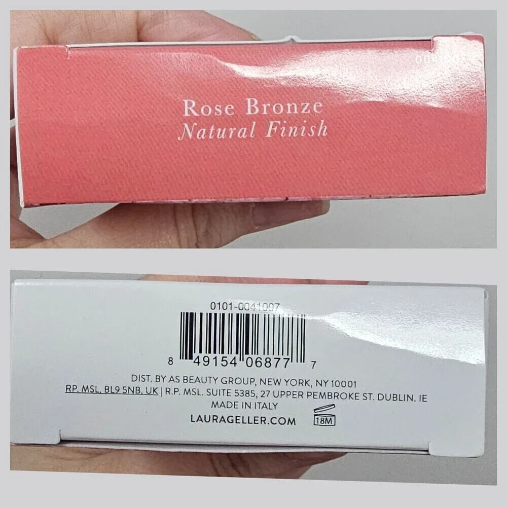 Laura Geller Baked Blush-N-Bronze Marbleized 2 In 1 Rose Bronze Natural Finish